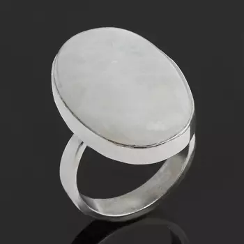Кольцо лунный камень (адуляр) (серебро 925 пр.) размер 19