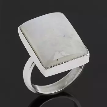 Кольцо лунный камень (адуляр) (серебро 925 пр.) (регулируемый) размер 18,5