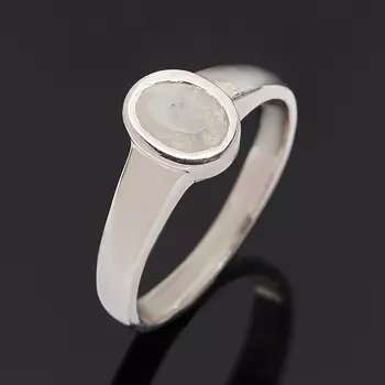 Кольцо лунный камень огранка (серебро 925 пр.) размер 18