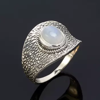 Кольцо лунный камень (серебро 925 пр.) размер 19