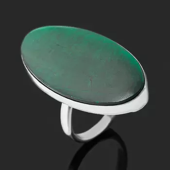 Кольцо малахит (дублет) (нейзильбер) размер 18,5