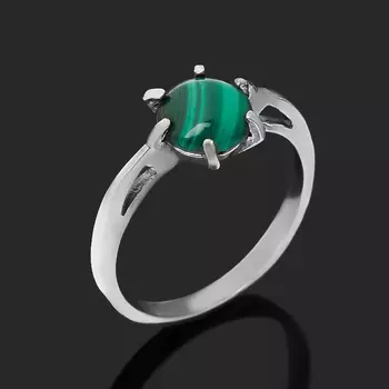 Кольцо малахит (нейзильбер) размер 19