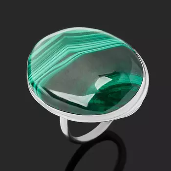 Кольцо малахит (нейзильбер) размер 19,5