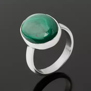 Кольцо малахит (серебро 925 пр.) (регулируемый) размер 18