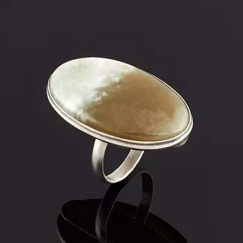 Кольцо нефрит (серебро 925 пр.) размер 17