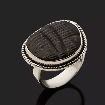 Кольцо окаменелость (серебро 925 пр. оксидир.) размер 17