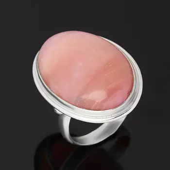 Кольцо опал розовый (серебро 925 пр.) размер 18