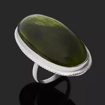 Кольцо опал зеленый (нейзильбер) размер 17,5