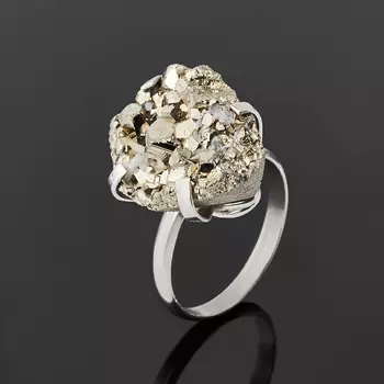 Кольцо пирит (дублет) (нейзильбер) размер 18,5