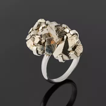 Кольцо пирит (дублет) (нейзильбер) размер 16,5