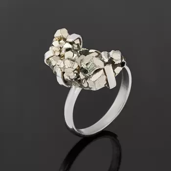 Кольцо пирит (дублет) (нейзильбер) размер 16,5