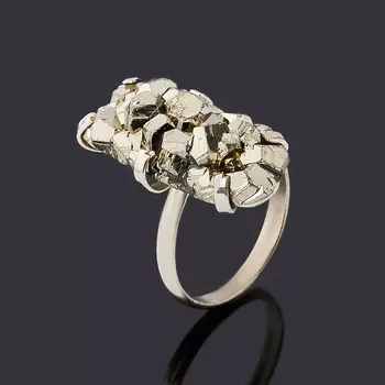 Кольцо пирит (дублет) (нейзильбер) размер 18,5