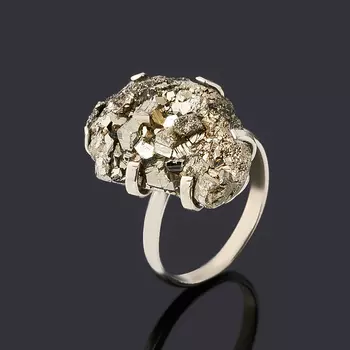 Кольцо пирит (дублет) (нейзильбер) размер 18,5