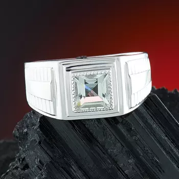 Кольцо празиолит огранка (серебро 925 пр.) размер 20