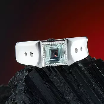 Кольцо празиолит огранка (серебро 925 пр.) размер 20,5