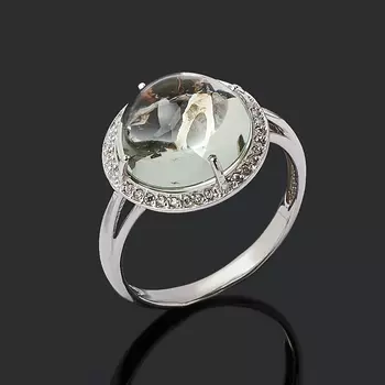 Кольцо празиолит (серебро 925 пр.) размер 17,5
