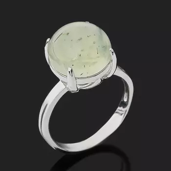 Кольцо пренит (серебро 925 пр. родир. бел.) размер 18