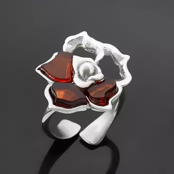 Кольцо янтарь (серебро 925 пр.) размер 17,5
