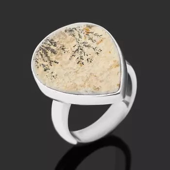 Кольцо яшма дендритовая (серебро 925 пр.) (регулируемый) размер 17