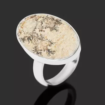 Кольцо яшма дендритовая (серебро 925 пр.) (регулируемый) размер 17,5