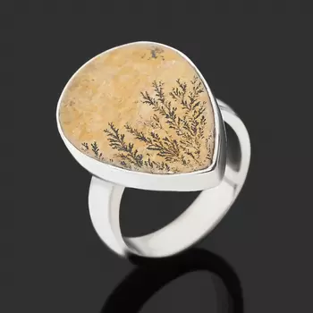 Кольцо яшма дендритовая (серебро 925 пр.) (регулируемый) размер 17,5