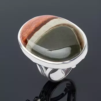 Кольцо яшма пестроцветная (серебро 925 пр.) размер 18,5