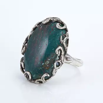 Кольцо яшма пестроцветная (серебро 925 пр.) размер 18