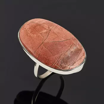 Кольцо яшма уральская (нейзильбер) размер 18