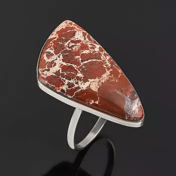 Кольцо яшма уральская (нейзильбер) размер 18