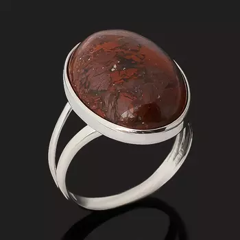 Кольцо яшма уральская (серебро 925 пр.) размер 18,5