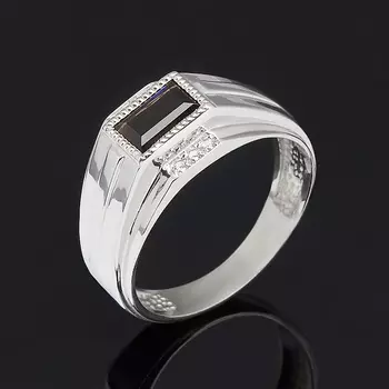 Кольцо раухтопаз огранка (серебро 925 пр.) размер 18,5