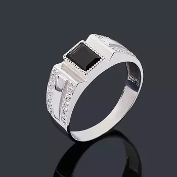 Кольцо раухтопаз огранка (серебро 925 пр.) размер 20