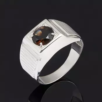 Кольцо раухтопаз огранка (серебро 925 пр.) размер 18,5