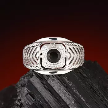 Кольцо раухтопаз огранка (серебро 925 пр.) размер 20