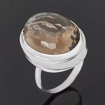 Кольцо раухтопаз (серебро 925 пр.) огранка размер 18