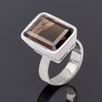 Кольцо раухтопаз (серебро 925 пр.) огранка размер 19,5