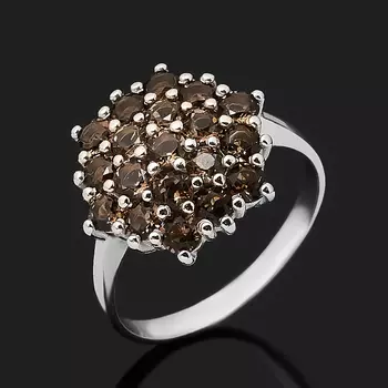 Кольцо раухтопаз (серебро 925 пр.) огранка размер 18,5