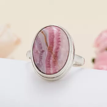 Кольцо родохрозит (серебро 925 пр.) размер 17,5