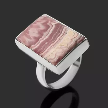 Кольцо родохрозит (серебро 925 пр.) (регулируемый) размер 17,5