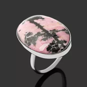 Кольцо родонит (нейзильбер) размер 17,5