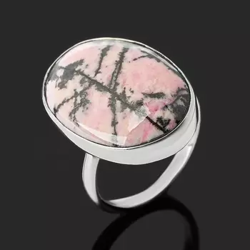 Кольцо родонит (нейзильбер) размер 18