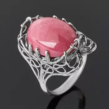 Кольцо родонит (серебро 925 пр. оксидир.) размер 18,5