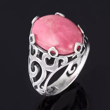 Кольцо родонит (серебро 925 пр. оксидир.) размер 17,5