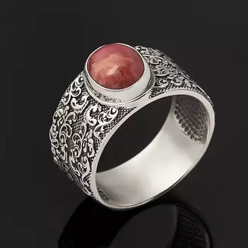 Кольцо родонит (серебро 925 пр.) размер 18,5
