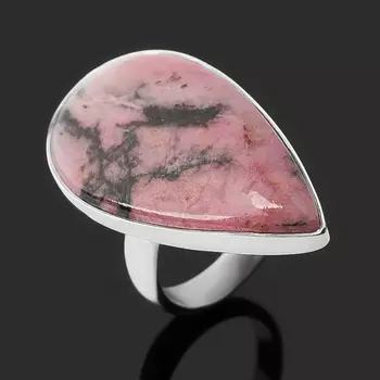 Кольцо родонит (серебро 925 пр.) (регулируемый) размер 18