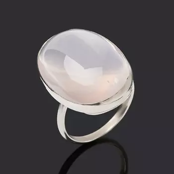 Кольцо розовый кварц (нейзильбер) размер 18,5