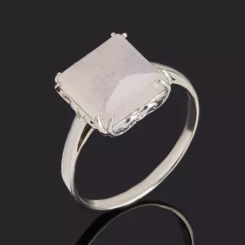 Кольцо розовый кварц (серебро 925 пр.) размер 18,5