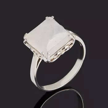 Кольцо розовый кварц (серебро 925 пр.) размер 16,5