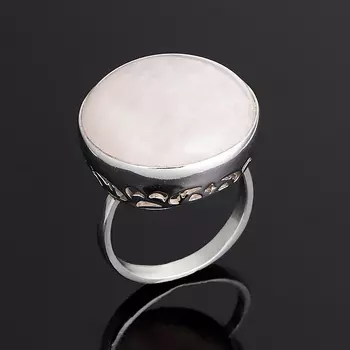 Кольцо розовый кварц (серебро 925 пр.) размер 18