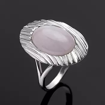 Кольцо розовый кварц (серебро 925 пр.) размер 17,5